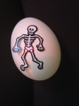 skeleton on egg